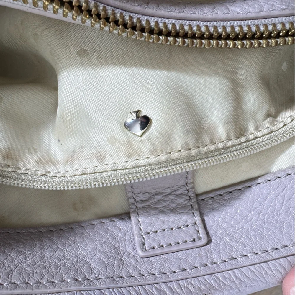 Kate Spade Dusty Leather Tote Bag In Muave Frosting